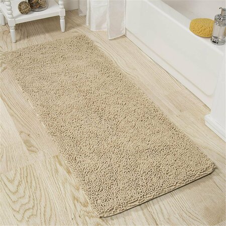 DAPHNES DINNETTE 2 x 5 ft. Memory Foam Shag Bath Mat, Ivory DA3845439